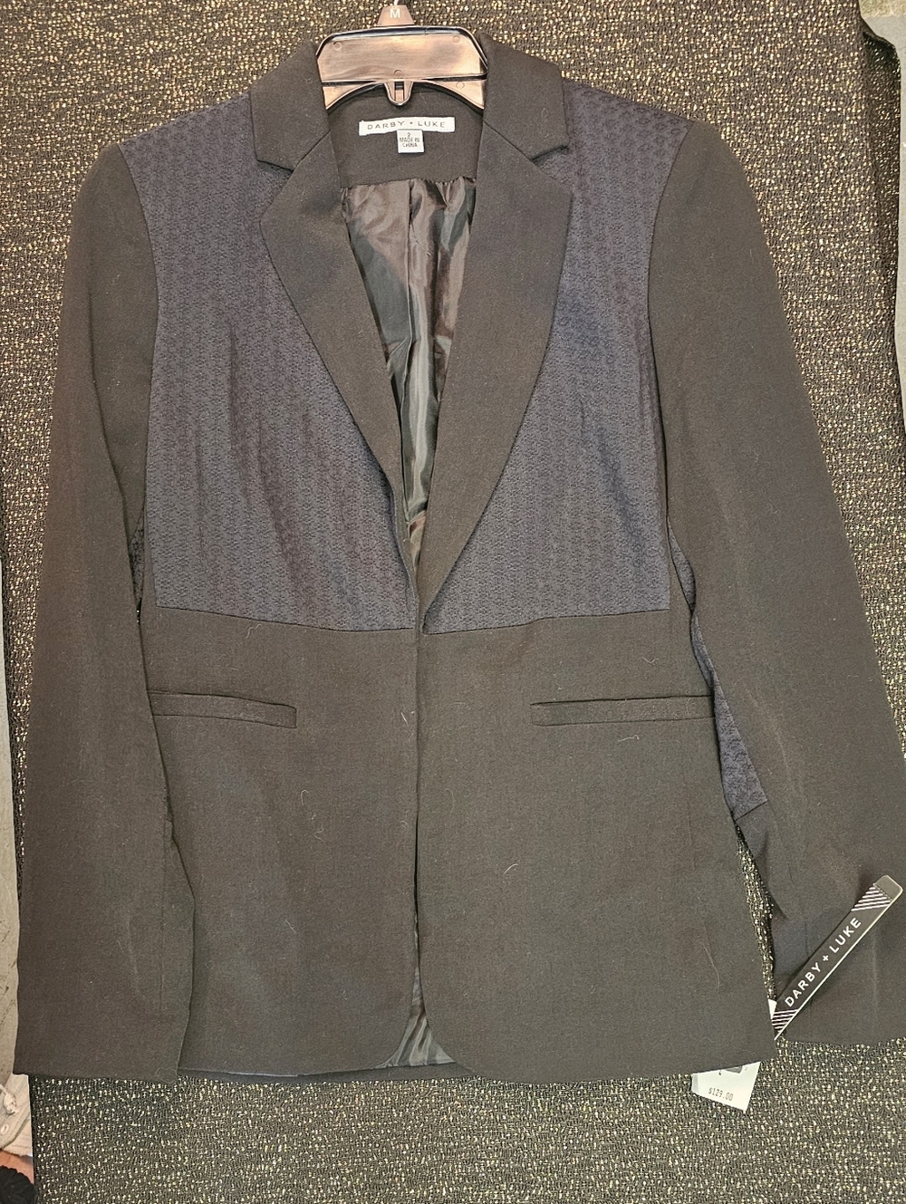 Women's Black Satin-Trim Blazer